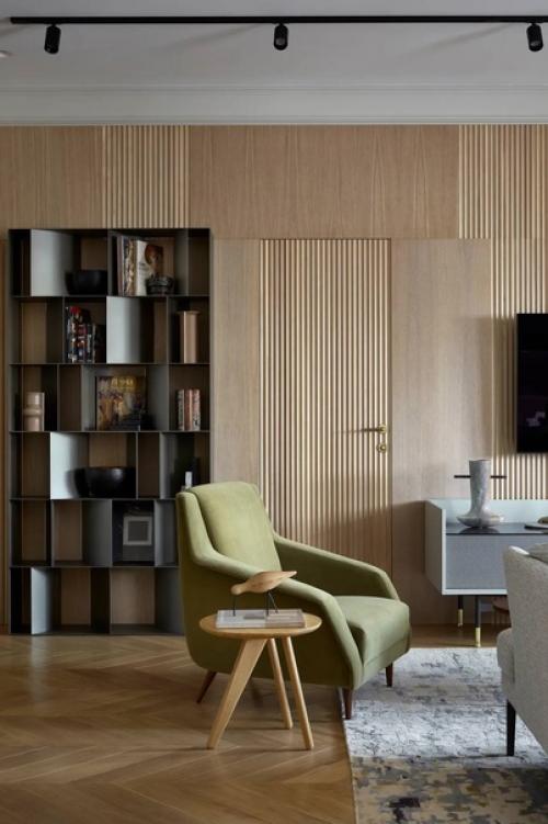 Дерево - универсальный материал: строительный, отделочный, декоративный, встречается в интерьерах в разных стилях. 02