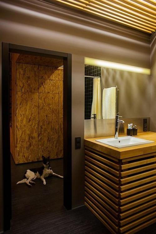 Квартира - лофт в теплых тонах для молодой пары. 07