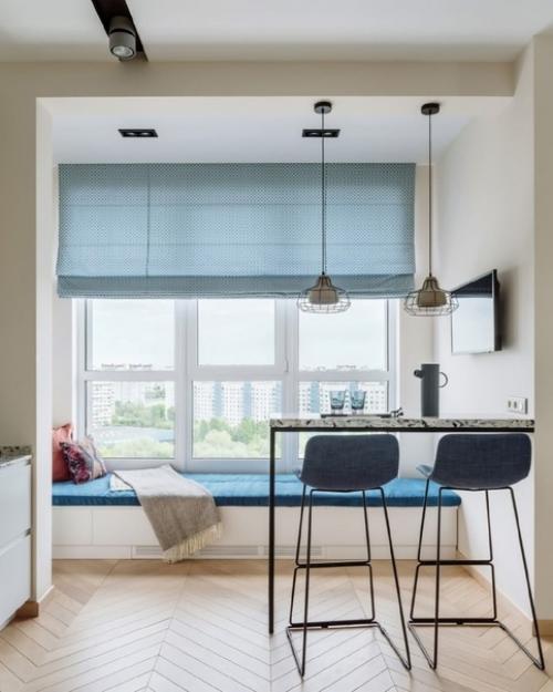 Учитывать вид из окна, выбирая колористику проекта - традиционный приём многих дизайнеров. 03