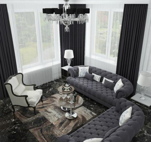 Интерьер гостиной. Архитектор - дизайнер: Юров Денис. 01