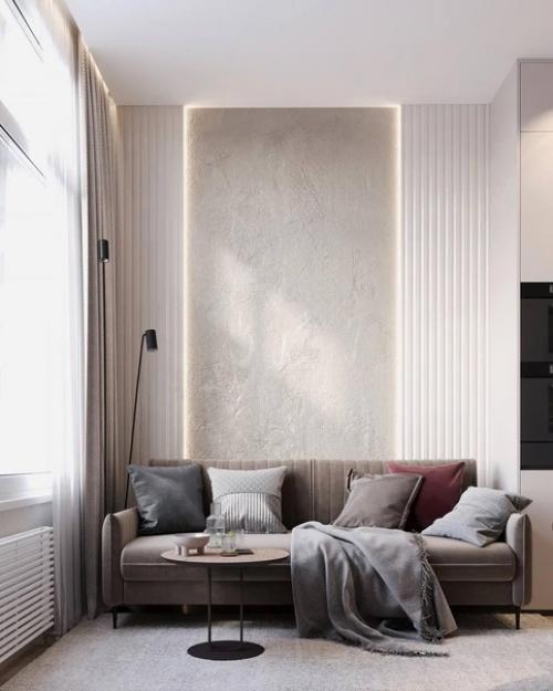 Современный интерьер квартиры в светлых тонах. 06