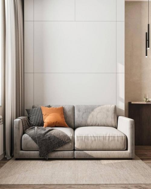 Современный интерьер квартиры в светлых тонах. 03