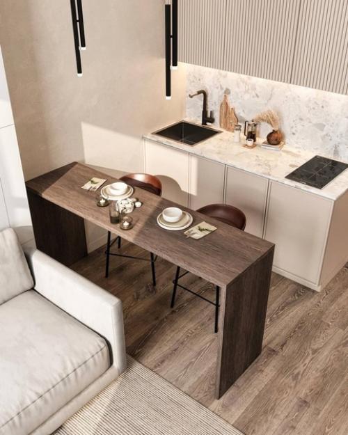 Современный интерьер квартиры в светлых тонах. 01