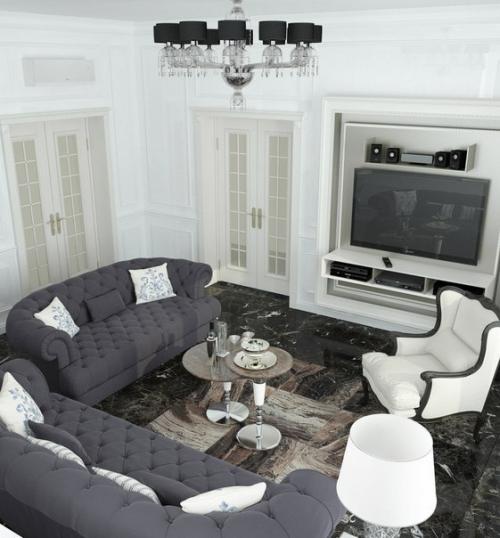 Интерьер гостиной. Архитектор - дизайнер: Юров Денис. 03