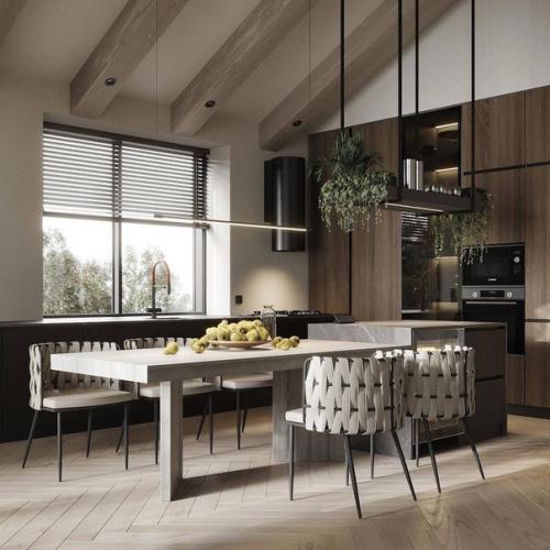 Интерьер гостиной в частном доме. 01