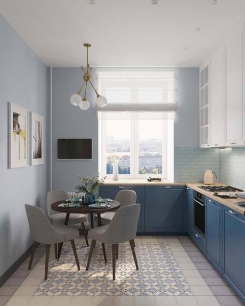 Утренняя подборка лёгких и воздушных интерьеров небольших кухонь. 05