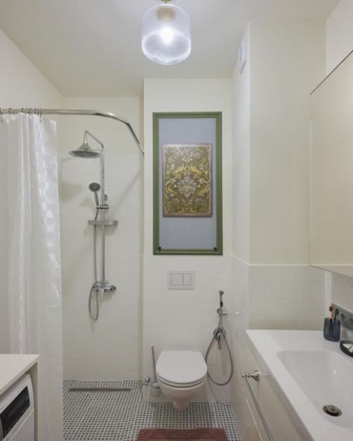 Квартира 33 м 2 для взрослой женщины, которая живет одна, но к ней часто приезжают гости с ночевкой листайте влево, чтобы посмотреть планировку. 06