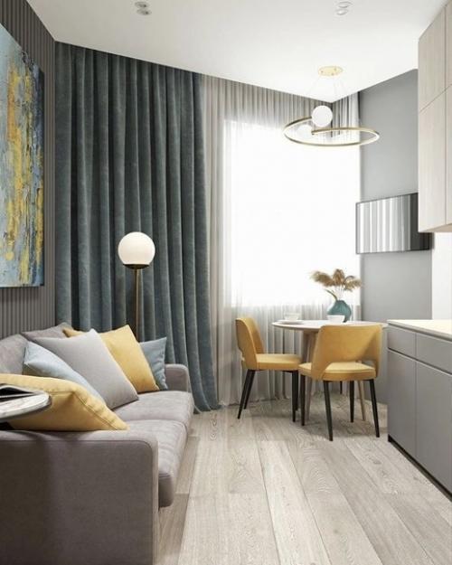 Стильный и современный дизайн - проект небольшой квартиры в современном стиле. 03