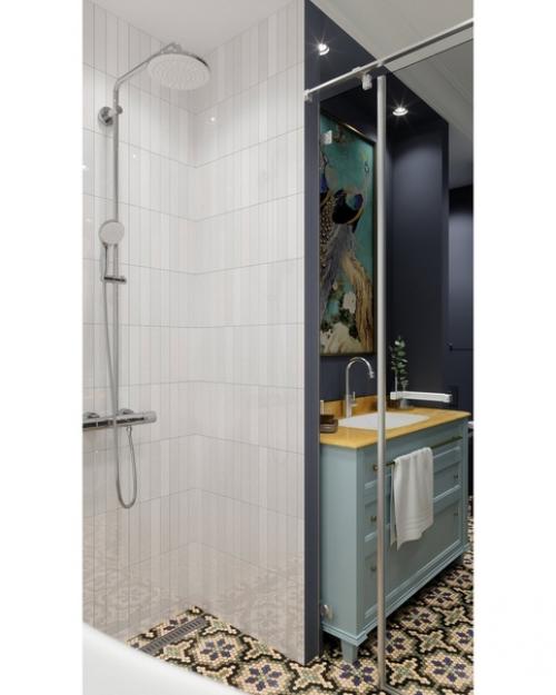 Ванная комната, вариант которой достаточно частый в Европе, и не очень у нас. 07