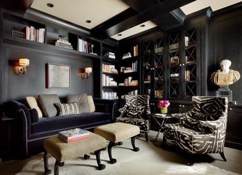 В каких комнатах можно использовать черный цвет в качестве основного? 08