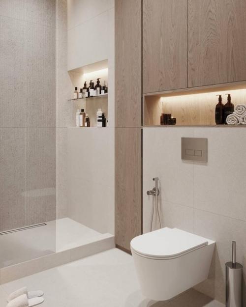 Санузел с душевой кабиной площадью 5 кв. 02