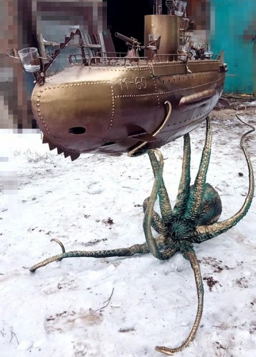Мангал в виде подлодки М - 60 от мастера из Челябинска. 01