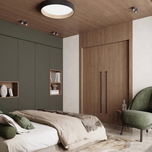 Загородный дом 200 м 2 в стиле современного шале был спроектирован как изнутри, так и снаружи. 05