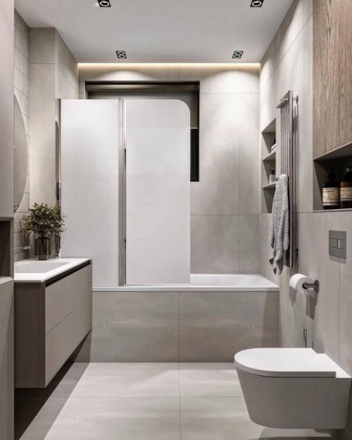 Уютная и функциональная ванная комната площадью 4, 7 квадратных метров. 06