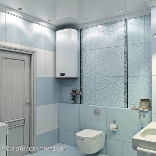 Как примирить строгость и мягкость, привнести в закрытое пространство воздушность и прохладу, заполнить помещение сантехникой не утратив простора? 01