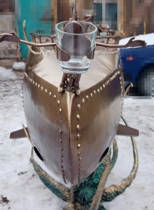 Мангал в виде подлодки М - 60 от мастера из Челябинска. 09