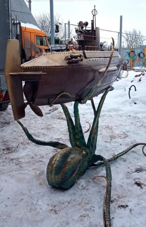 Мангал в виде подлодки М - 60 от мастера из Челябинска. 02