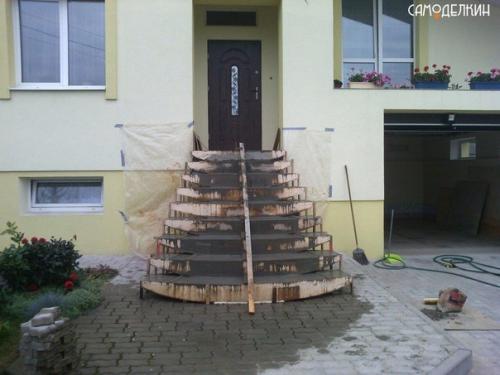 Крыльцо из бетона своими руками. 07