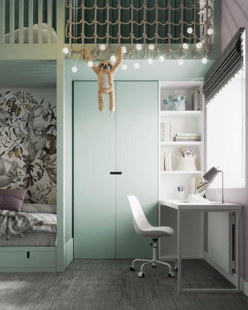 Школа ремонта.  Детская с игровой зоной на 2 уровне. 02