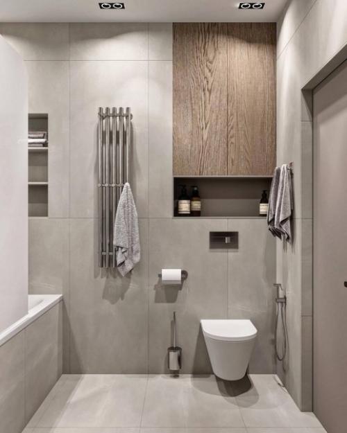 Уютная и функциональная ванная комната площадью 4, 7 квадратных метров. 01