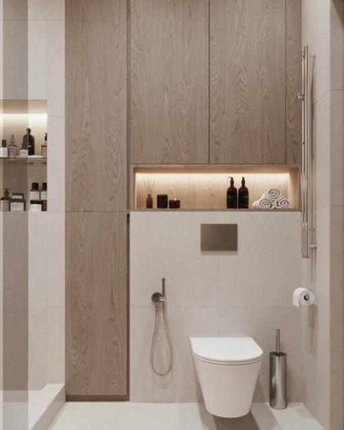 Санузел с душевой кабиной площадью 5 кв. 05