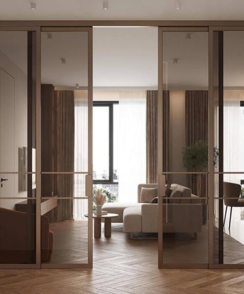 Интерьер кухни - гостиной в кремовых оттенках. 07