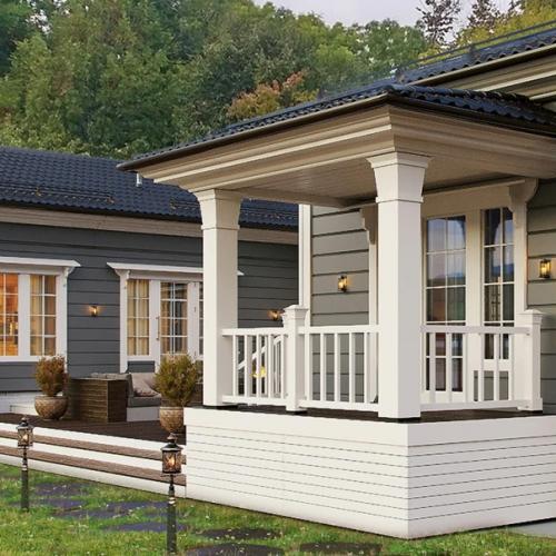 Внушительный одноэтажный дом в стиле классических русских усадеб. 02