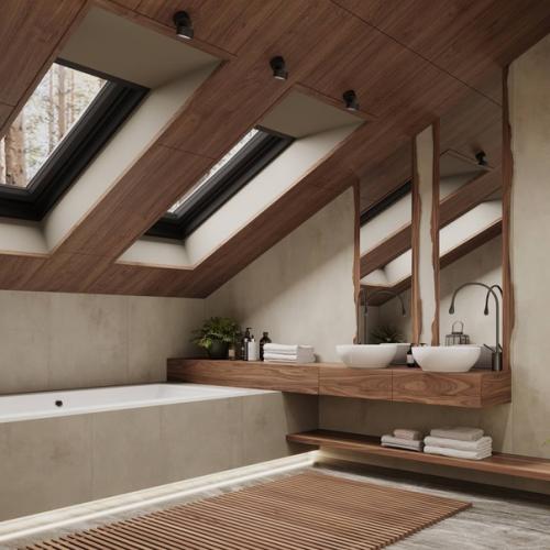 Загородный дом 200 м 2 в стиле современного шале был спроектирован как изнутри, так и снаружи. 07