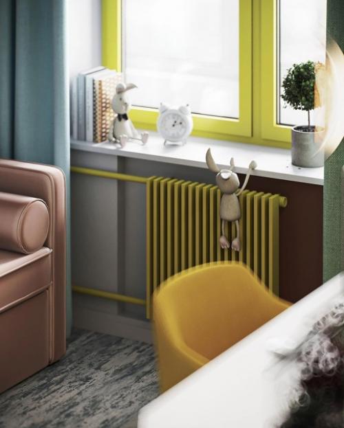 Дизайн детской комнаты рекомендуется распределять помещение на зоны: для отдыха, занятий и спорта. 08