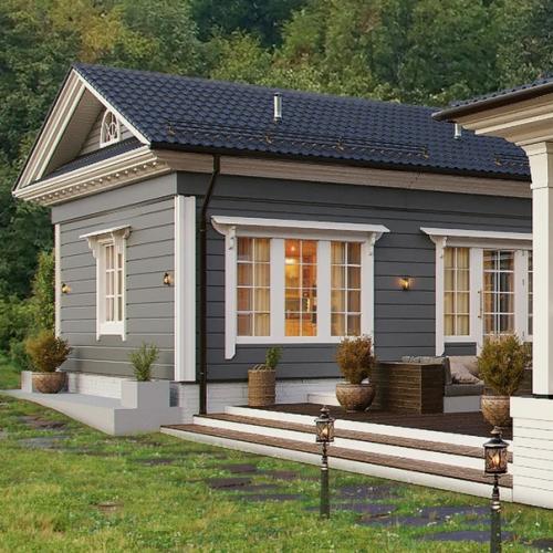 Внушительный одноэтажный дом в стиле классических русских усадеб. 01