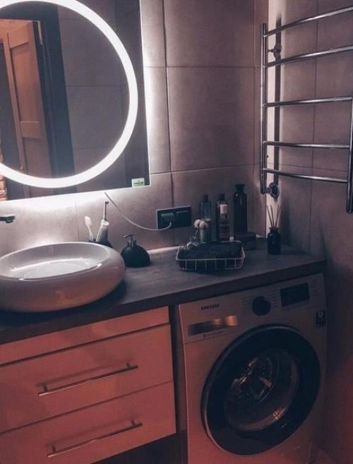 До чего же уютный интерьер ванной комнаты. 04