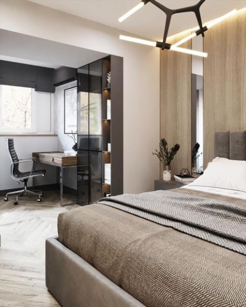 Дизайн - проект очень стильной спальни. 03