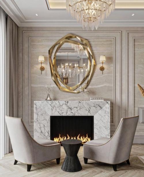 Гостиная и ванная комната из одного проекта квартиры. 05