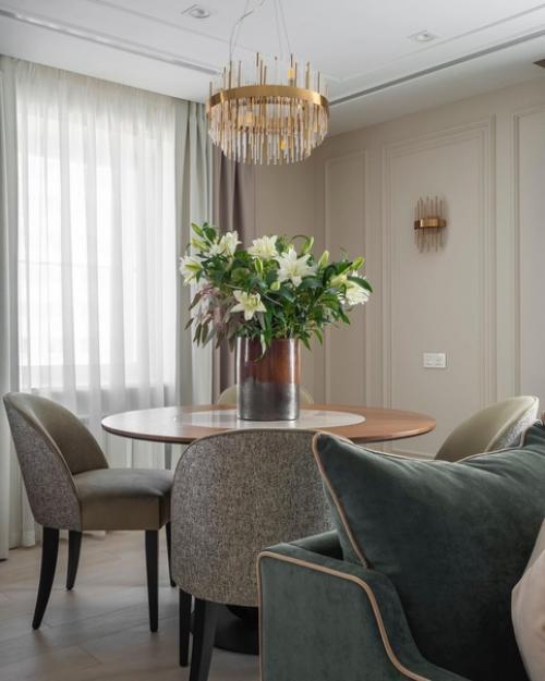 Воздушный интерьер гостиной комнаты. 02