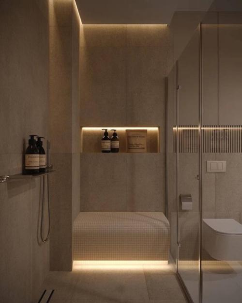 Минималистичная и функциональная ванная комната. 06