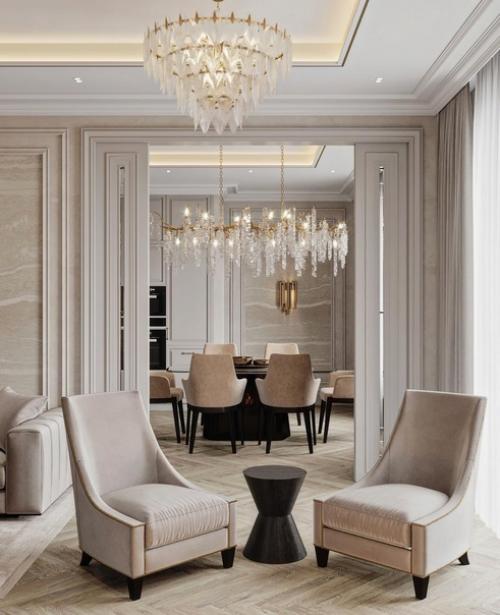 Гостиная и ванная комната из одного проекта квартиры. 04