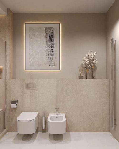 Минималистичная и функциональная ванная комната. 02