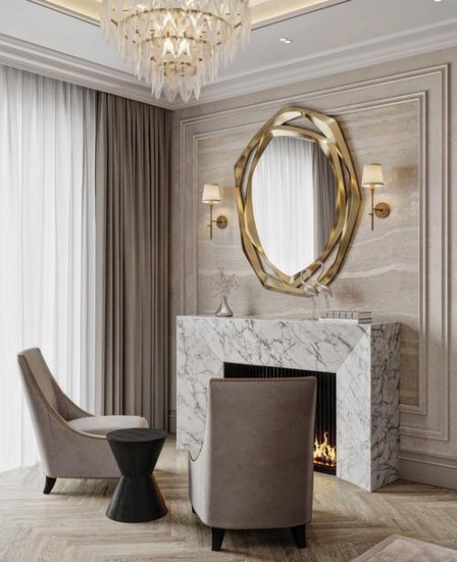 Гостиная и ванная комната из одного проекта квартиры. 02