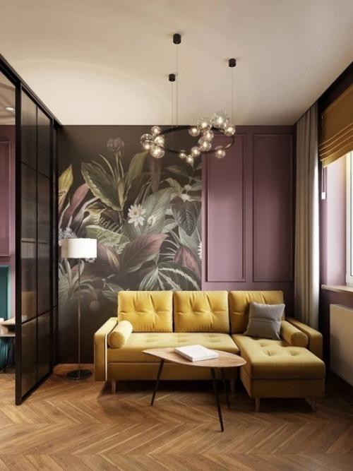 Яркий и насыщенный проект 1-комнатной квартиры 40, 1 кв. 02