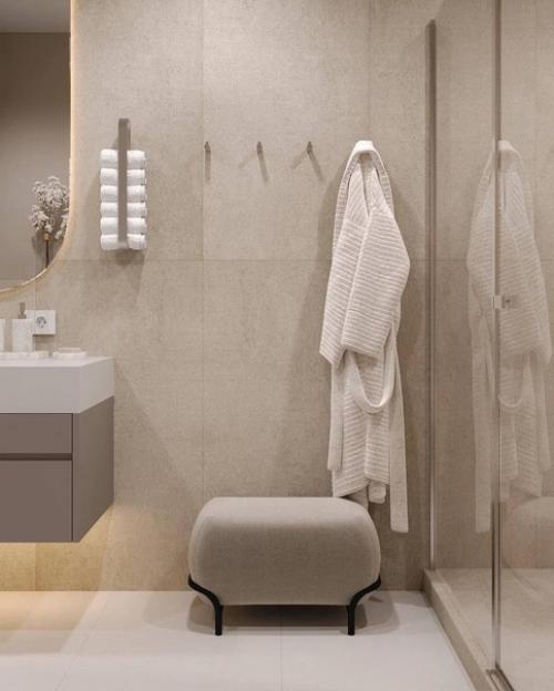 Минималистичная и функциональная ванная комната. 03