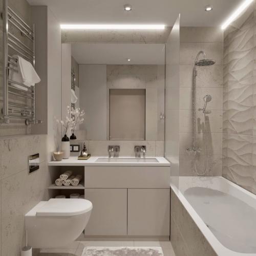 Ванная комната и санузел из проекта двухкомнатной. 03