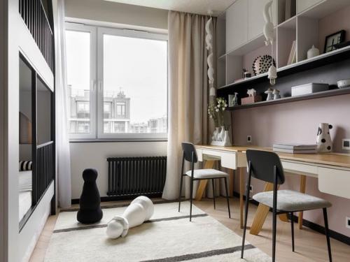 Квартира в светлых тонах, площадью - 82 кв. 07