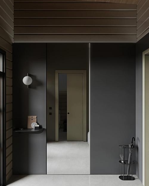 Дизайн входной группы для проекта частного жилого дома из бруса в Новосибирске. 02