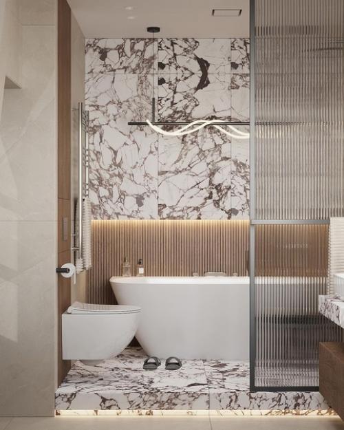 Светлый современный интерьер квартиры в природных тонах. 07