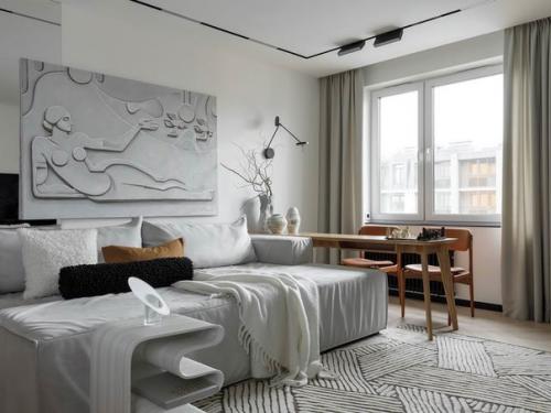 Квартира в светлых тонах, площадью - 82 кв. 05