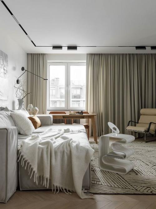 Квартира в светлых тонах, площадью - 82 кв. 06