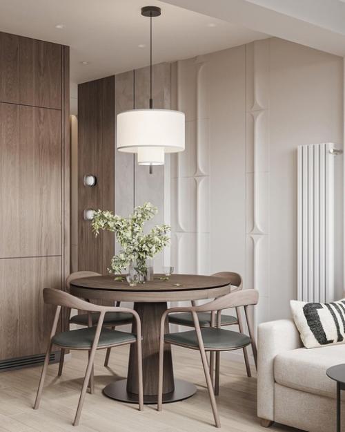 Светлый современный интерьер квартиры в природных тонах. 02