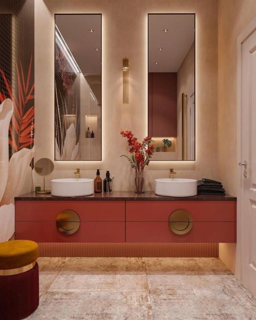 Невероятно стильный дизайн - проект совмещенного санузла. 01