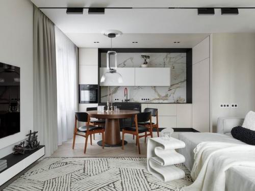 Квартира в светлых тонах, площадью - 82 кв. 08