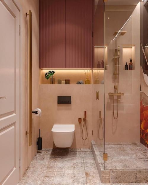 Невероятно стильный дизайн - проект совмещенного санузла. 03